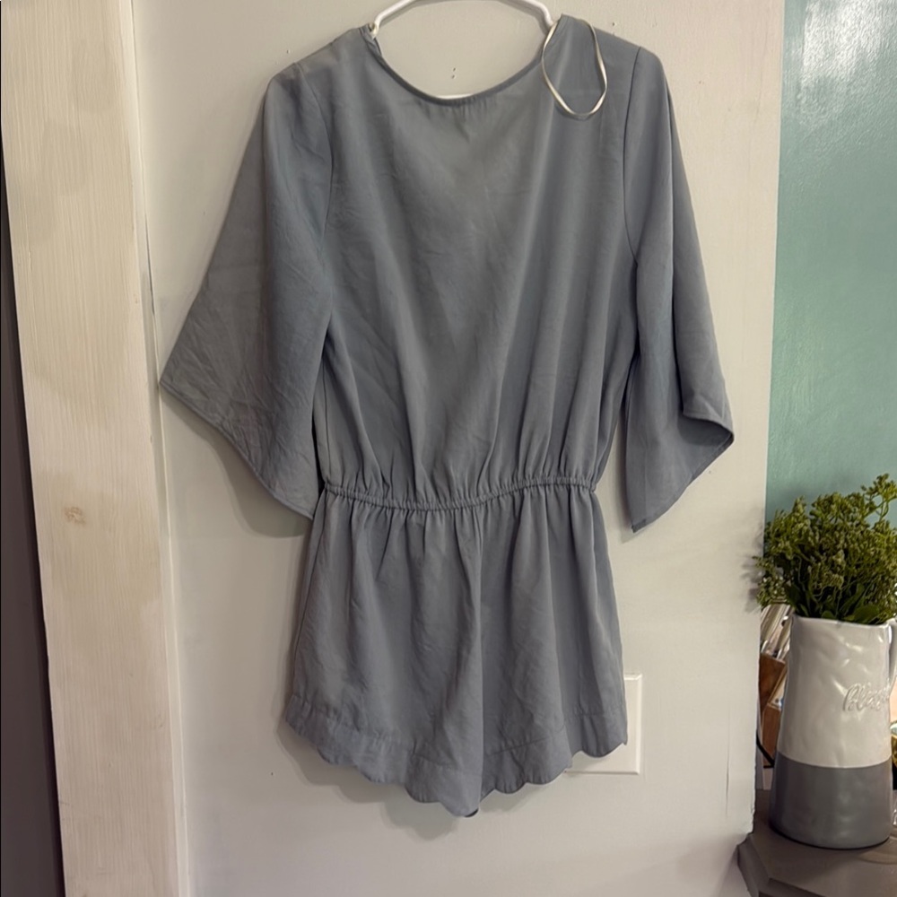 Umgee Gray Wrap-Style One Piece with Elastic Waist - Picture 4 of 4